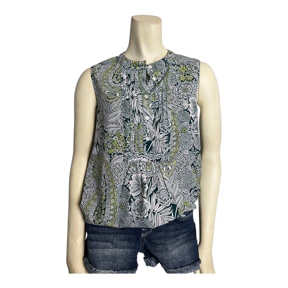 J. Crew Sleeveless Floral Blouse Shirt Top Career Cottagecore Business Casual 0 - Picture 1 of 8